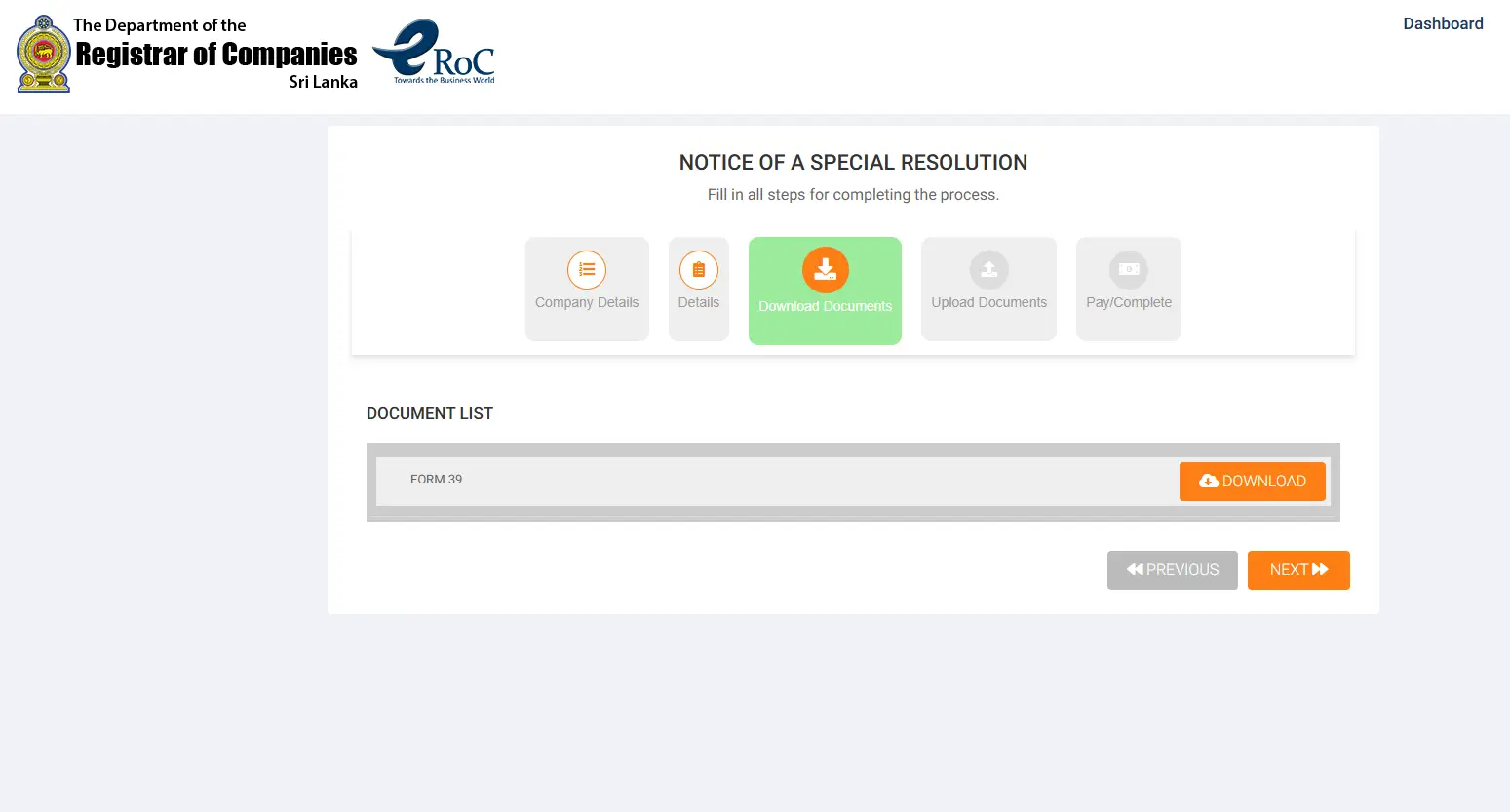 How to change articles of association in Sri Lanka 5 Download Form 39 NOTICE OF SPECIAL RESOLUTION to change the articles of association